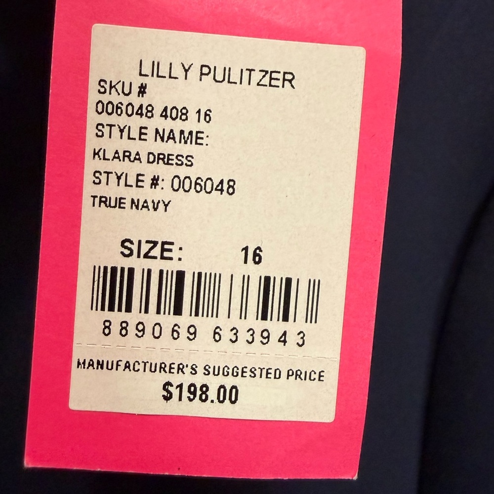 Lilly Pulitzer Klara True Navy Dress NWT - Picture 4 of 6